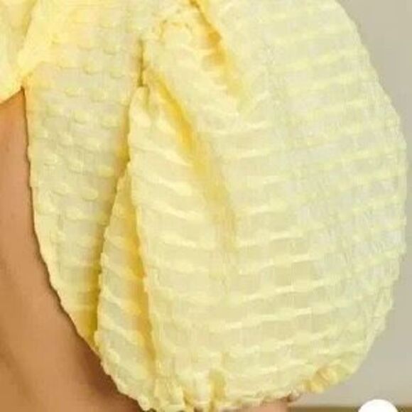 DREAM Sister Jane Sherbet Bow Mini Dress in Yellow size small - Picture 7 of 8